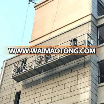 High rise electric hoist lifting rope suspended platform for construction